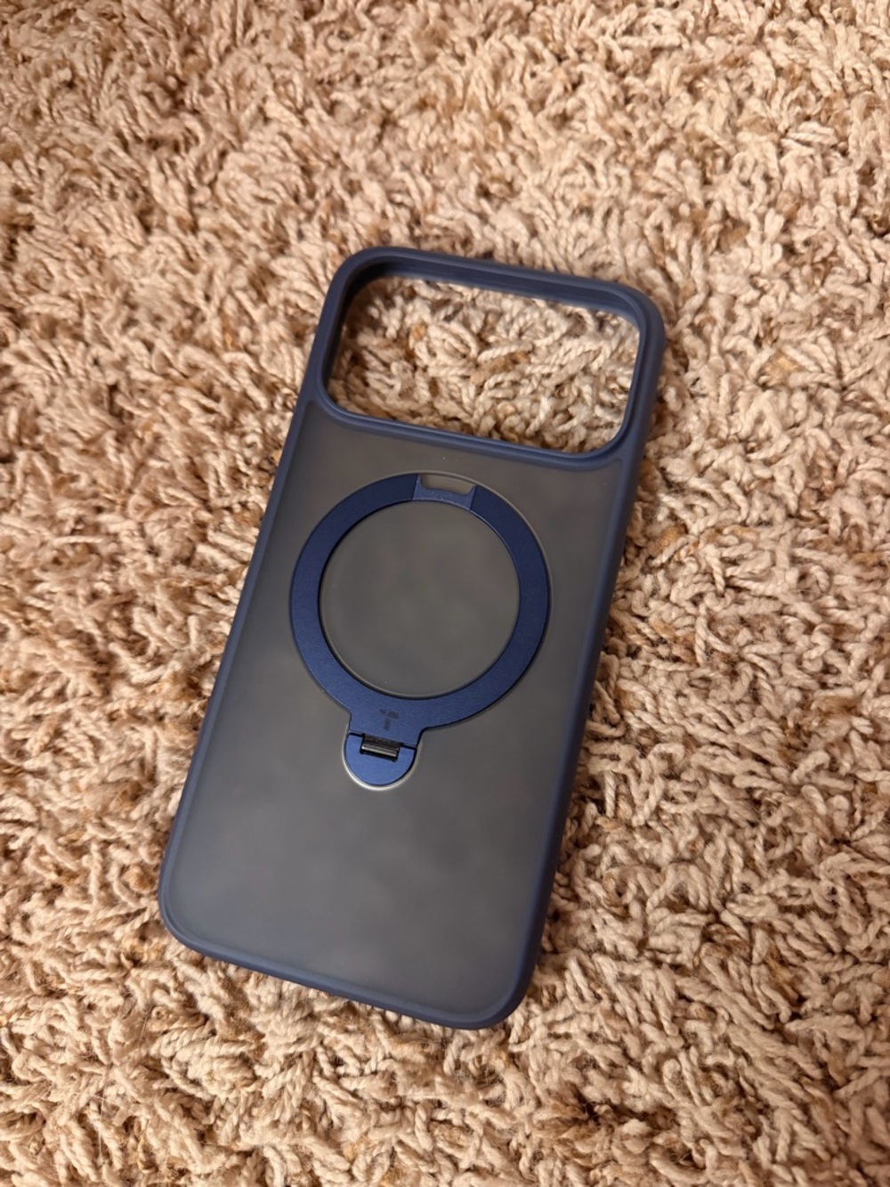 Magnetic Ring Stand iPhone 17 pro max Case -Navy Blue color from Torras